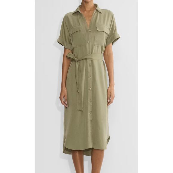 Aritzia Dresses & Skirts - Babaton Aritzia womens Network Dress grunge green utility button down size L